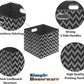 SIMPLE HOUSEWARE 13-Inch Collapsible Fabric Cube Storage Bin with Handles, Printed Design, 3 Pack, Black