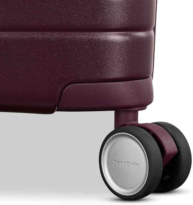 Virtuosa Hardside 21 Inch Carry On Luggage - Airline Approved with 360° Spinner Wheels, RightHeight™ Adjustable Handle - Zippered WetPak™ - TSA Lock - Expandable Light Polycarbonate Shell - Merlot