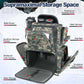 Piscifun Fishing Backpack with 2 Rod Holders & 4 Tackle Boxes, Large Tackle Storage Bag With Rain Cover for Fishing Gear