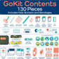 Keep Going Travel First Aid Kit for Kids – 130 Pc. for Car, Purse, Diaper Bag, Backpack, & Suitcase, with Latex-Free Bandages – 7 x 5 x 2 in. Travel First Aid Kit TSA-Approved