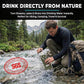 Tactiko Survival 20oz/600ml Purifying Water Bottle Filter Kit - Filter 265 Gal. Water from Rivers, Lakes & Streams - SGS Certified - UF Membrane, Activated Carbon - Camping, Hiking, Emergency (Green)