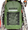 Buffalo Gear 26L Waterproof Fishing Tackle Backpack with Rod Holder, Fly Fishing Gear Storage Bag for Outdoor Angling