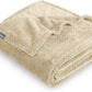 Bare Home Textured Fleece Blanket - Full/Queen - Ultra-Soft Lightweight for Bed, Sofa, and Couch - Luxury Microplush - Cozy Warm Blanket (Full/Queen, Chevron Oyster)