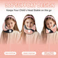 Junior Kids Travel Neck Pillow - Ergonomic Memory Foam Pillow for Airplane, Car, Booster Seat - Soft, Washable, Compact Travel Pillow with Strap - Light Pink - Ages 4-13