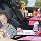2PCS Kids Travel Tray, Car Seat Tray for kids Travel, Toddler Road Trip Essentials With Drawing Kit, Toddler Lap Desk Organizer for Car, Carseat Table for Airplane