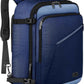 MATEIN Expandable Travel Backpack for Airplanes, Large Capacity Carryon Backpack for Men Women, Water Resistant Airline Approved Bags with Adjustable Shoulder Straps for International Trip, Grey Blue