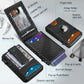 Airtag Wallet for Men,with Money Clip Gift Boxed,Slim Front Pocket Wallet RFID Blocking Metal Case Smart Pop-up Credit Card Holder in Magnetic Leather Flip