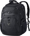 KROSER TSA Friendly Travel Laptop Backpack 18.4 inch XXXL Gaming Backpack Water-Repellent College Daypack Business Backpack with RFID Pockets & USB Port for Men/Women-Black - Roamly