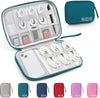 Travel Cable Organizer Bag, Electronics Organizer Tech Pouch with Double Layers for Cords, Chargers, Phone, Earphones, USBs, SD Cards - Travel Essentials Portable Waterproof Tech Pouch