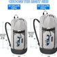 BALEINE 120L Laundry Bag Backpack, 900D Oxford Fabric Large Travel Laundry Bags with Shoulder Straps and 2 Mesh Pockets for College Dorm, Apartment, Laundromat (Gray, 120L)