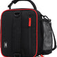 MIER Expandable Lunch Bag Insulated Lunch Box for Men to Work Travel Portable Lunchbox Bags with Shoulder Strap and Water Bottle Holder(Black/Red)