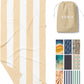 SUN'Y Waffle Microfiber Beach Towel – Sand Free, Quick Dry, Ultra Absorbent, Lightweight & Compact Travel Towel with Carry Bag - Large (63” x 31.5”), Natural Sand