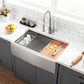 Farmhouse Sink 33 Inch, 33x22 Inch Apron Front Farmhouse Kitchen Sink, 16 Gauge Stainless Steel Undermount Ledge Workstation Deep Single Bowl Luxury Rustic Farm Sinks with All Accessories