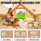 Inflatable Camping Tents 8-10 Person,129 Square Feets Large Inflatable Camping Tent with Stove Jack,Blow up Tent with Mesh Windows & Pump