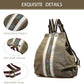 Goodhan Women Canvas Backpack Daypack Casual Shoulder Bag, Vintage Heavy-duty Anti-theft Travel Backpack