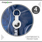 CHARGEWORX Air Tag Holder 4-Pack – Silicone Protective Keychain Holders for Apple Air Tags