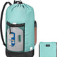 BALEINE 120L Laundry Bag Backpack, 900D Oxford Fabric Large Travel Laundry Bags with Shoulder Straps and 2 Mesh Pockets for College Dorm, Apartment, Laundromat (Sky Blue, 120L)