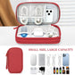 FYY Electronic Organizer, Travel Cable Organizer Bag Pouch Electronic Accessories Carry Case Portable Waterproof Double Layers Storage Bag for Cable, Cord, Charger, Phone, Earphone, Large Size, Red