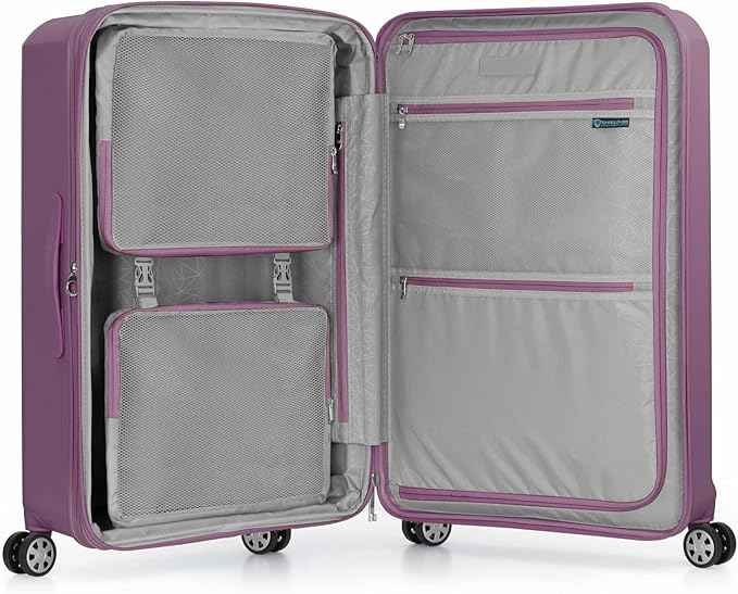 Traveler's Choice Pagosa Hardshell Expandable Luggage with Spinner Wheels, Mauve, 30-Inch Large