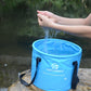 Premium Collapsible Bucket by Freegrace - Compact Portable Folding Water Container - Lightweight & Durable - Includes Handy Tool Mesh Pocket