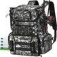 Piscifun Fishing Tackle Backpack with Rod Holders & 4 Tackle Boxes, 42L Outdoor Fishing Bag with Waterproof Rain Cover