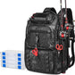 Fishing Tackle Backpack,Tackle Bag with 2 Rod Holders,Water-Resistant Large Storage Fishing Gear and Equipment (B-Black Camo with 4 Tackle Boxes)