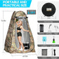 Portable Camping Shower, Pop Up Shower Privacy Tent Kit with LED Lights, 4500mAh Rechargeable Shower Pump, Filtered Shower Head & 7.4 Gallons Foldable Bucket, Outdoor Shower for Hiking Beach, Travel