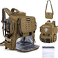 Goture Fishing Backpack, 58L 900D Water-Resistant Insulated Tackle Backpack with Cooler, Rod Holders, 8 Lure Pockets, Detachable Crossbody Bag, Gear Storage Large Fishing Bag for Camping Hiking