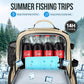 PLUSINNO Cooler Fishing Backpack with Rod Holders 45L Large Water-resistant Fishing Tackle bag Store Fishing Gear Fishing Gifts for Men Father, Sport Bags