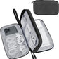 Electronics Travel Organizer,Portable Waterproof Electronic Travel Storage Bag for Small Charging Cord Storage,Charger,Small Electronics,SD Card etc,for Travel,Business - Black