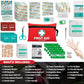 General Medi Mini First Aid Kit, 110 Piece Small First Aid Kit - Includes Emergency Foil Blanket, Scissors for Travel, Home, Office, Vehicle, Camping, Workplace & Outdoor (Red)