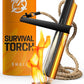 Fire Starter Survival Tool - All-in-One Flint and Steel Fire Starter Kit - Ferro Rod Fire Starter with 36" Waterproof Tinder Wick Rope and Steel Fire Striker - Patented Firestarter | Prepared4X