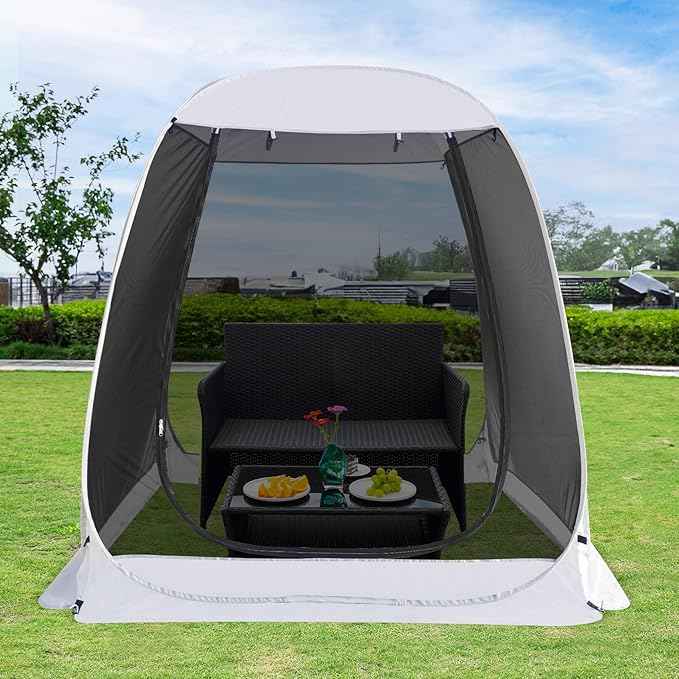 Alvantor Pop Up Screen House Gazebo with Mosquito Netting, Instant UV Resistant Sun Shelter for Patio & Backyard, Portable Canopy Tent for 2-10 Person