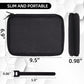 Electronics Organizer Travel Case Cord Cable Charger Organizer Bag Travel Accessories Essentials for Women Men Double Layers Tech Pouch with 5 Cable Ties for Phone Power Bank SD Card USB, Black