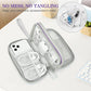FYY Electronic Organizer, Travel Cable Organizer Bag Pouch Electronic Accessories Carry Case Portable Waterproof Double Layers All-in-One Storage Bag for Cable, Cord, Charger, Phone,-Light Purple