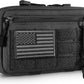 Tactical Molle Admin Pouch Utility Laser Cut EDC Tool Pouch Bag Horizontal Modular Pouches Include US Flag Patch and Keychain