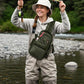 MATEIN Fishing Sling Bag with Lure Rod Holder & Phone Pouch, Waterproof 3600 Tackle box Backpack with Removable Bait Binder