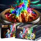 HGD (12 Pack) Magic Campfire Fire Color Changing Packets for Fire Pit, Indoor/Outdoor Fireplace, Bonfire - Rainbow Magical Flame, Camping Accessory, Compatible with Wood