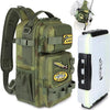 Dovesun Small Fishing Backpack with Tackle Boxes Fishing Sling Bag DIY Embroidery Patches Tackle Bag Gift for Men Green