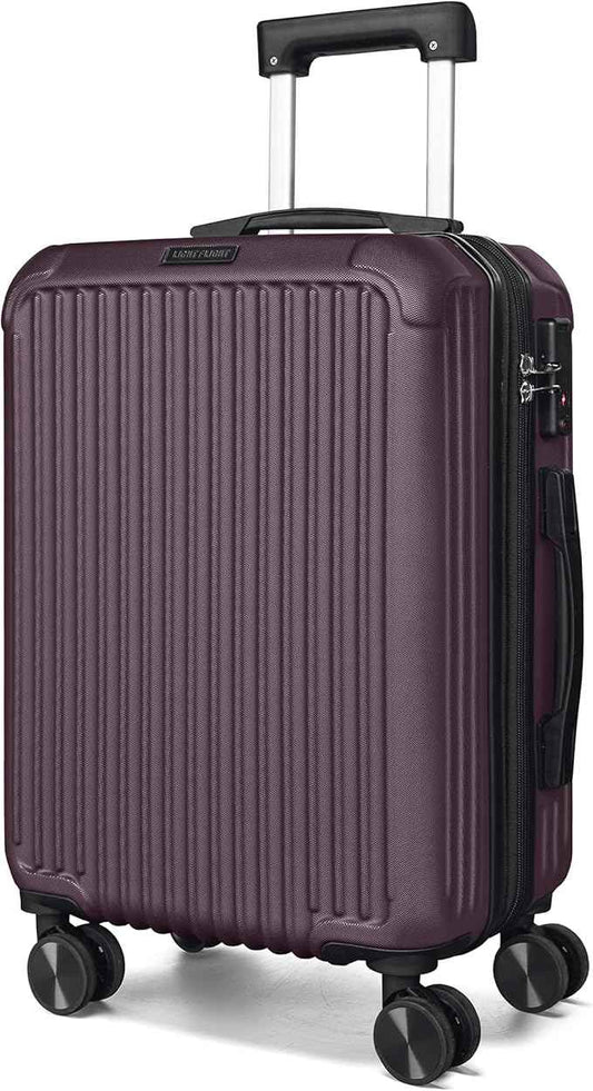 LIGHT FLIGHT Carry On Luggage 22x14x9 Airline Approved, Durable Hard Shell Carry On Suitcases with Wheels, Expandable Hardside Lightweight Travel Luggage with TSA Lock, Lilac