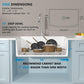 33 White Farm Sink - Fulorni 33"x20" Curved Apron Front Farmhouse Kitchen Sink Ceramic Porcelain Fireclay Single Bowl Farmer Style Basin