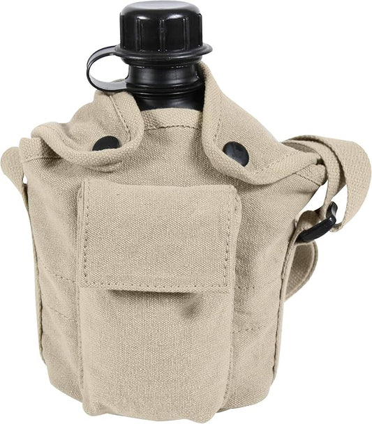 Rothco Vintage Canvas Carry-All Canteen Cover With Shoulder Strap