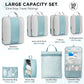 10 Set Compression Packing Cubes for Travel Essentials,Compressible Expandable Packing Cubes for Suitcase,OlarHike Luggage Organizer Bags for Travel,Handy Helper for Organizing Clothes(Blue Gray) - Roamly