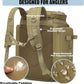 HAMBOLY Fishing Backpack with Rod Holders, 40L Tackle Box Backpack for Fishing Gear, Waterproof Fishing Bag for Men