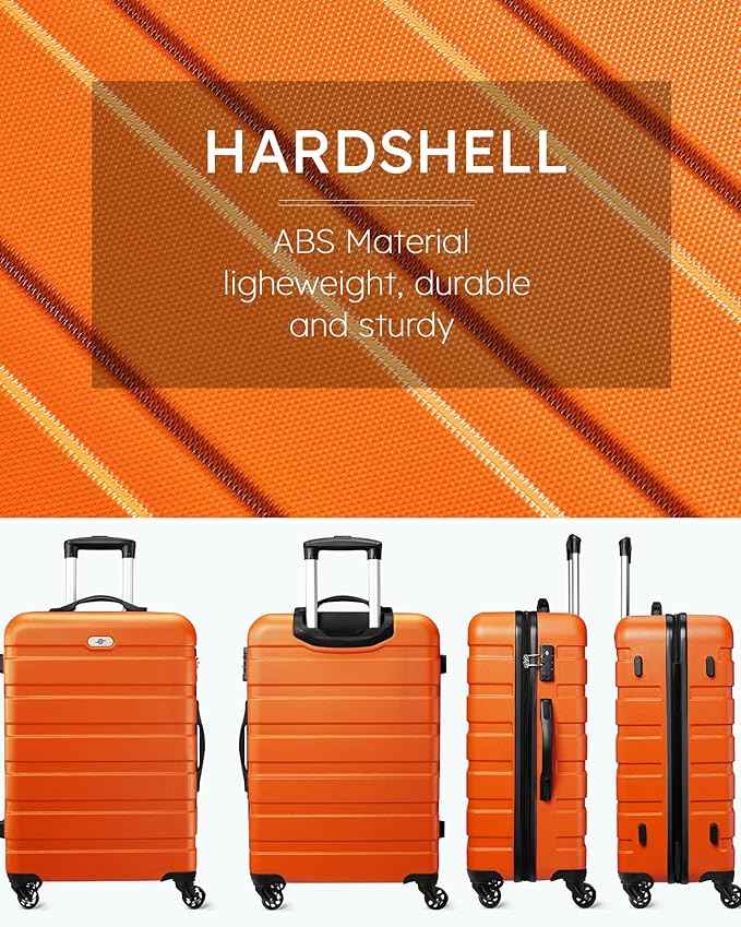 Suitour 2 piece Luggage Sets with Spinner Wheels,Hardside Lightweight 20/24 inch Suitcase Set