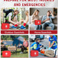 242Pcs Compact First Aid Kit, Waterproof Hard Shell Eva Medical Kits, All-Purpose Portable Trauma First Aid Kit for Boat, Home, Car, Travel, Camping, Hiking and Outdoor Emergencies(Red)