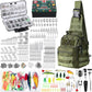 Sosation 482 Pcs Fishing Gifts for Men Fishing Sling Bag Tool Gear Equipment Accessories Kit Fish Backpack Tackle Box with Tackle Included Fish Hook Remover Tool Lures Lip Gripper
