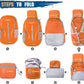 ZOMAKE Ultra Lightweight Packable Backpack 25L, Foldable Hiking Backpacks Water Resistant Small Folding Daypack for Travel(Orange)