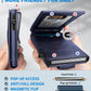 Airtag Wallet for Men,with Money Clip Gift Boxed,Slim Front Pocket Wallet RFID Blocking Metal Case Smart Pop-up Credit Card Holder in Magnetic Leather Flip