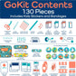 KeepGoing Travel First Aid Kit for Kids – 130 Pc. for Car, Home, Purse, Diaper Bag & Backpack with Latex-Free Bandages - Mini First Aid Kit Travel Size TSA-Approved